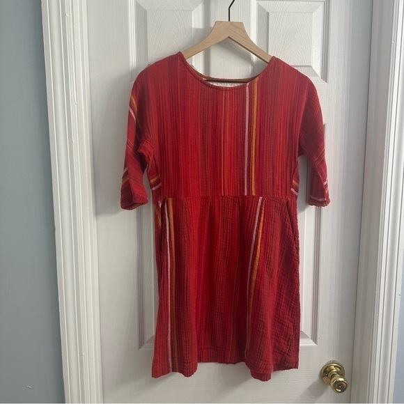 Ace & Jig Dress Mini Cotton Striped Red Summer Casual Beach Size Extra Small - Picture 3 of 7